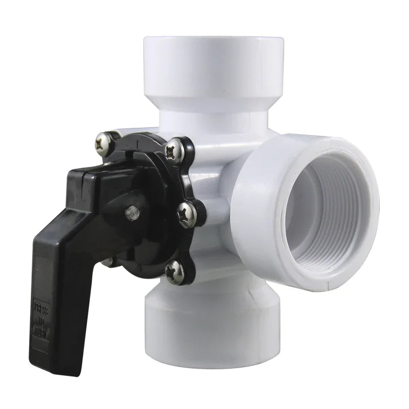 OLYMPIC VALVE 3 VOIES A POIGNEE NOIRE COLLE 1-1/2'' - 757240 - Piscines Geyser