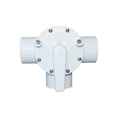 OLYMPIC VALVE 3 VOIES BLANCHE VISSE 1-1/2'' - AFT100T - Piscines Geyser