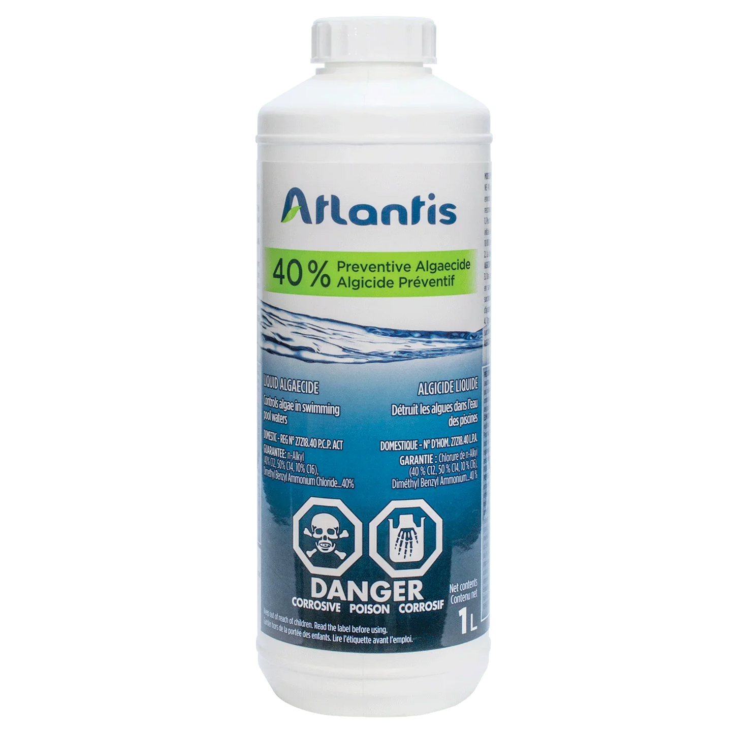 ATLANTIS ALGICIDE DESTRUCTEUR 40 % 1 L - Piscines Geyser