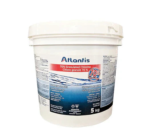 ATLANTIS CHLORE GRANULE 70% 5KG - Piscines Geyser