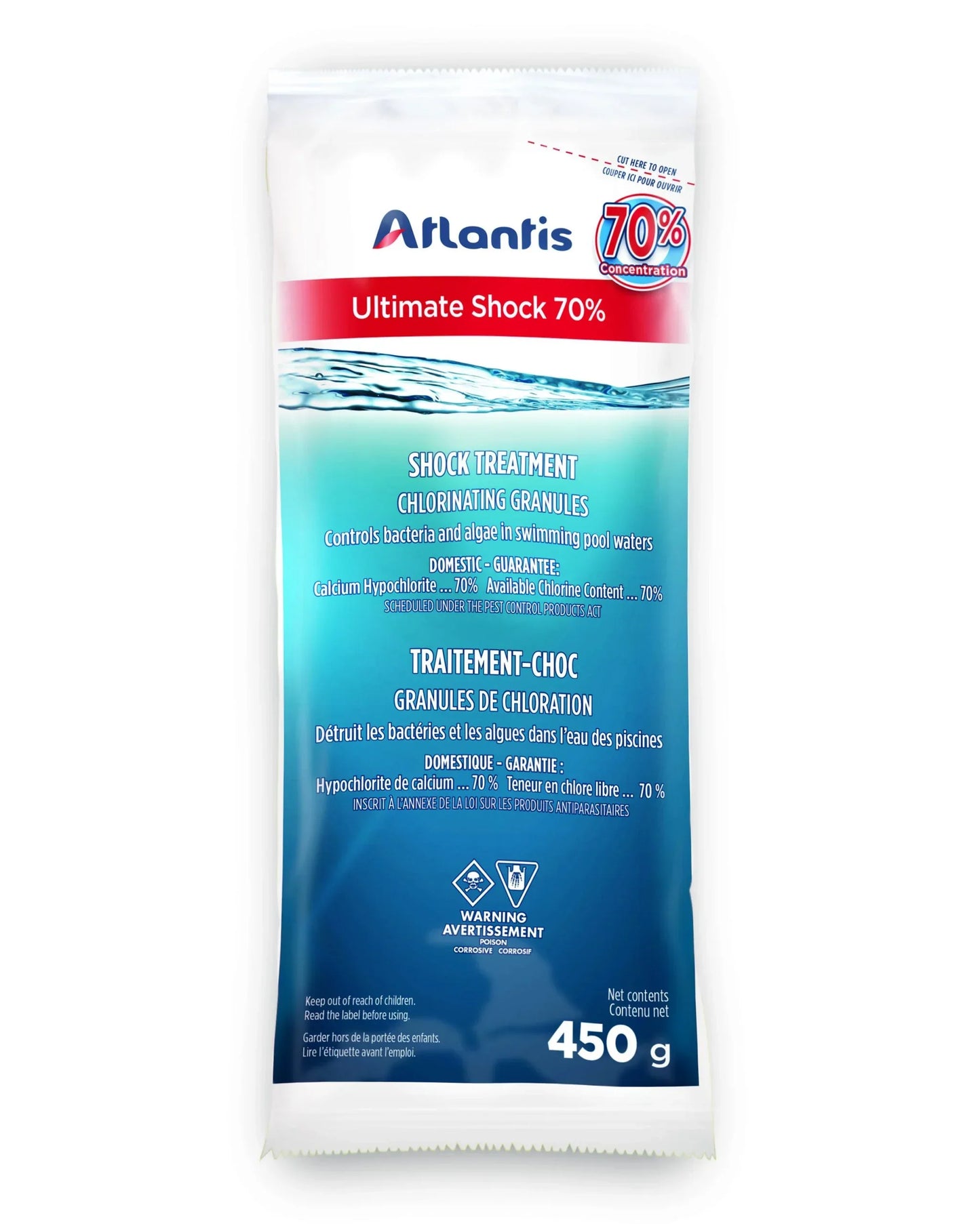 ATLANTIS ULTIMATE SHOCK 70 % 450 GR - Piscines Geyser
