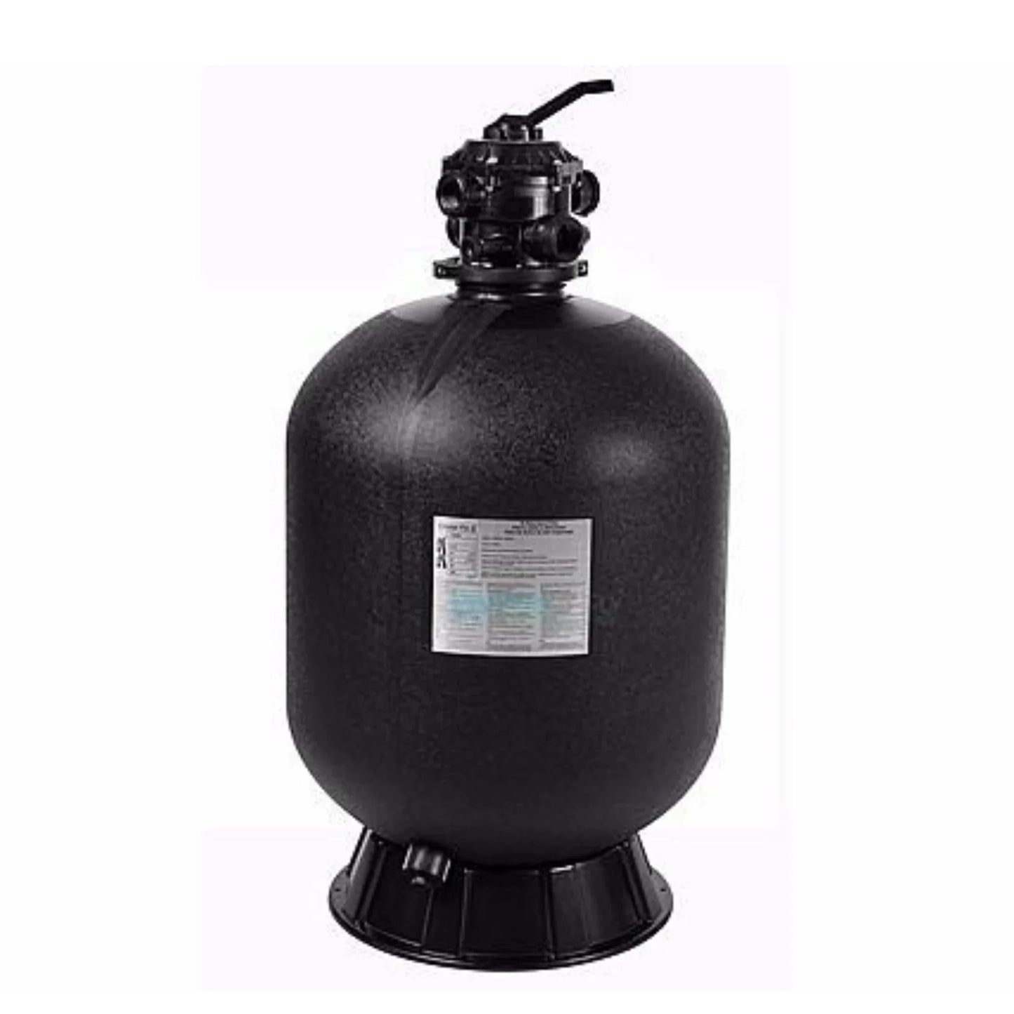 Filtre à sable noir pour piscine avec vanne multivoies, accessoire d'entretien de piscine