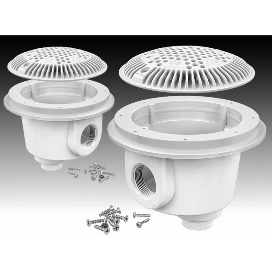 HAYWARD ENSEMBLE DE DRAIN FOND 1,5 po (BLANC) PTQ 2 - WG1048AVPAK2 - Piscines Geyser