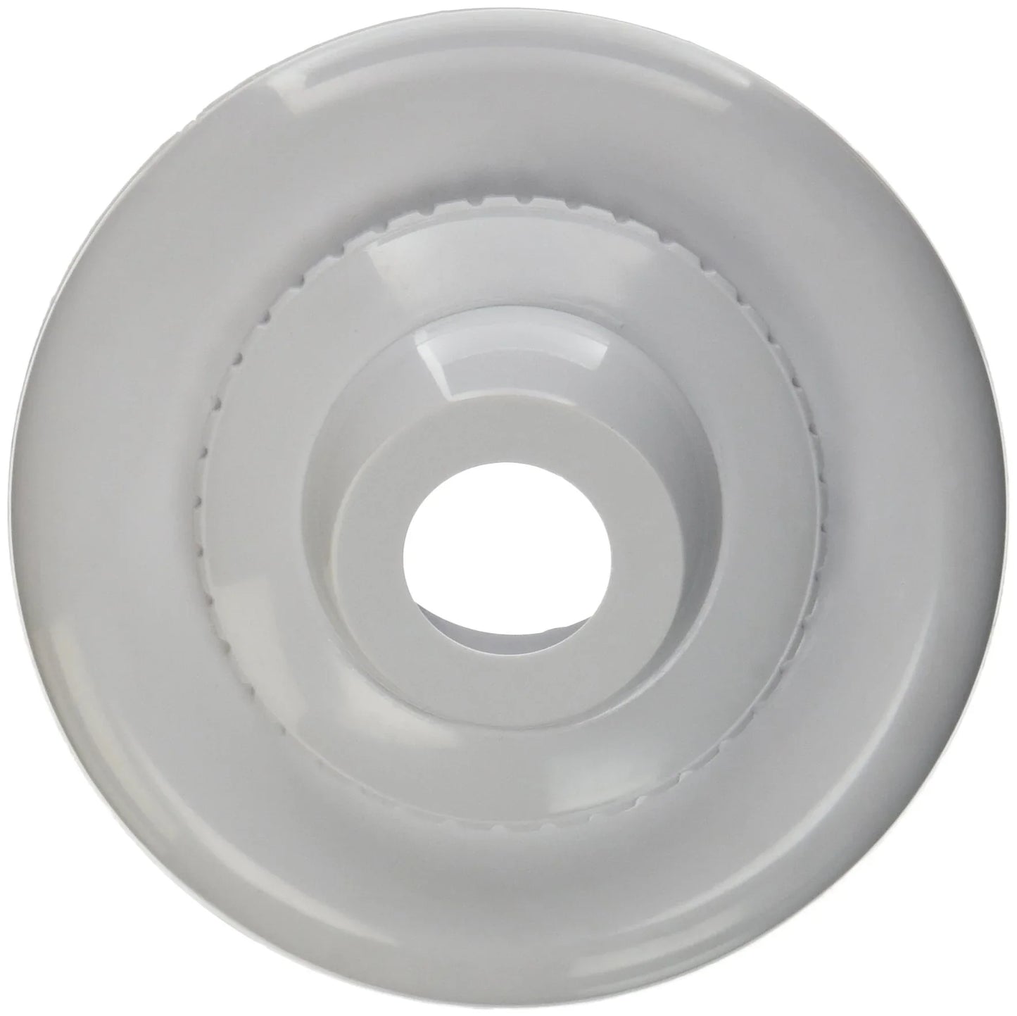 Buse de refoulement piscine blanche en plastique, vue de dessus, accessoire bassin