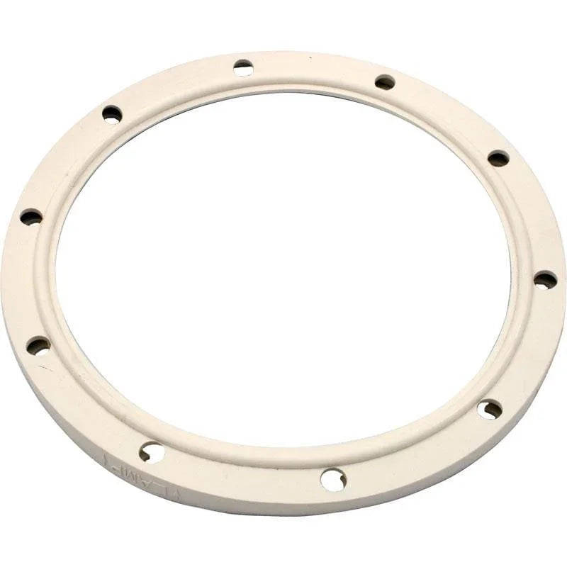 Bride de piscine ronde en plastique beige avec trous de fixation, pièce détachée piscine