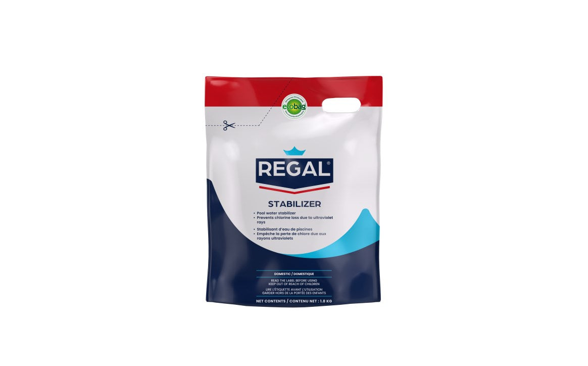 Regal Stabilizer – Stabilisant à chlore (acide cyanurique) pour piscine (795 g / 1,8 kg)