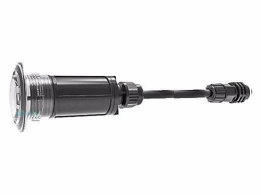 Projecteur LED étanche pour piscine, corps noir, avec câble et connecteurs, accessoire piscine
