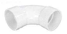 Coude PVC blanc de plomberie pour tuyauterie de piscine, raccordement à angle droit
