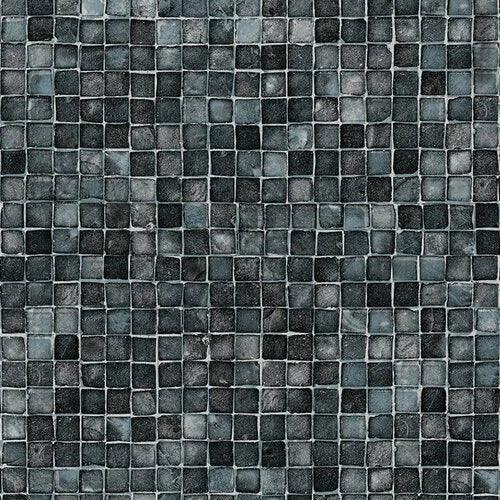 Mosaïque de carrelage gris anthracite pour revêtement de piscine, style moderne