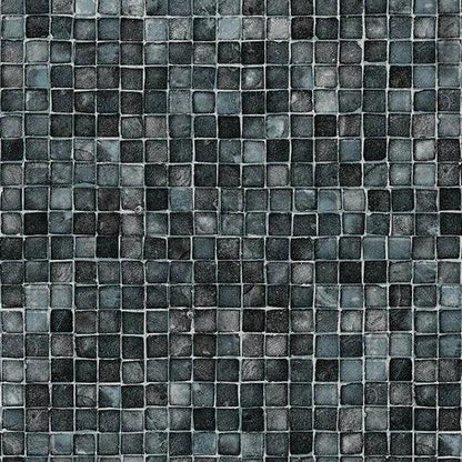 Mosaïque de carrelage gris anthracite pour revêtement de piscine, style moderne