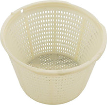 Panier de skimmer de piscine en plastique beige, accessoires d'entretien piscine.