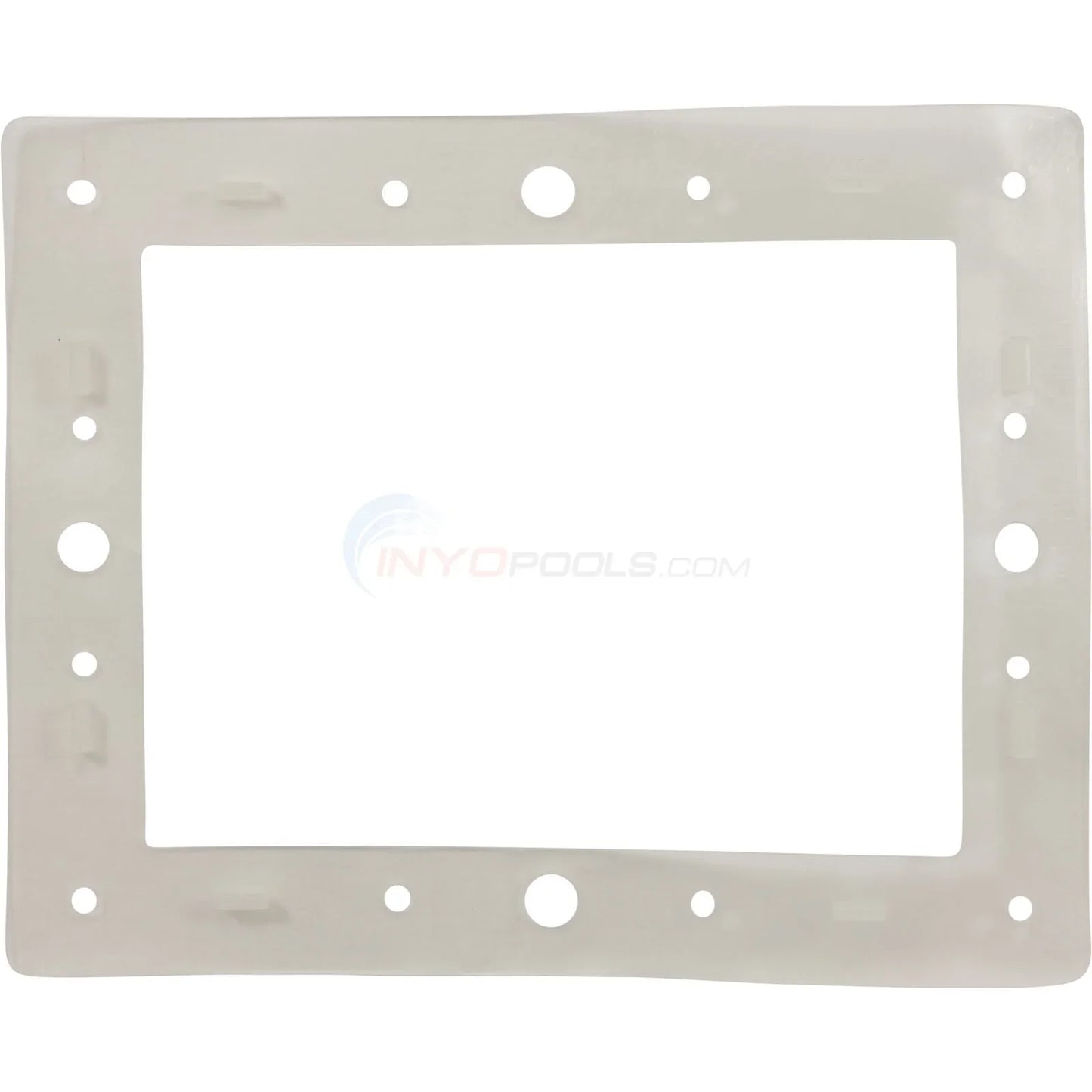 Joint d’étanchéité rectangulaire blanc pour skimmer de piscine, plusieurs trous de fixation