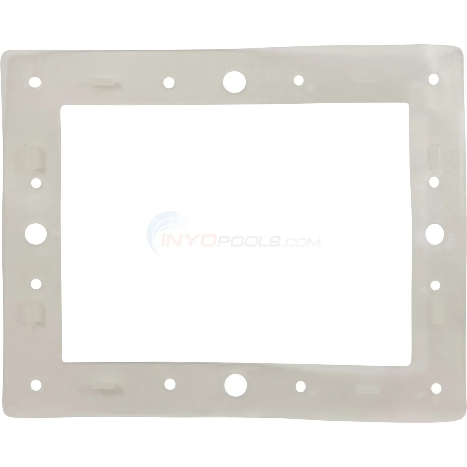 Joint d’étanchéité rectangulaire blanc pour skimmer de piscine, plusieurs trous de fixation