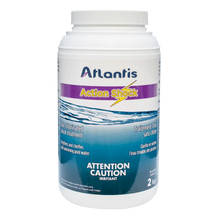 Produit Atlantis Action Shock 2 kg, traitement-choc sans chlore pour entretien de piscine.