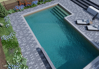 Toile de piscine creusée Costa verde