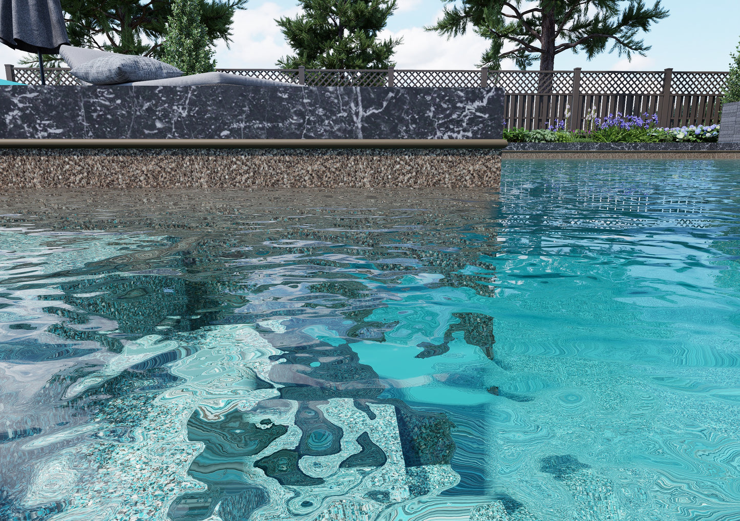 Toile de piscine creusée Costa verde