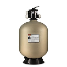 Filtre à sable pour piscine beige avec vanne noire et manomètre, équipement d'entretien