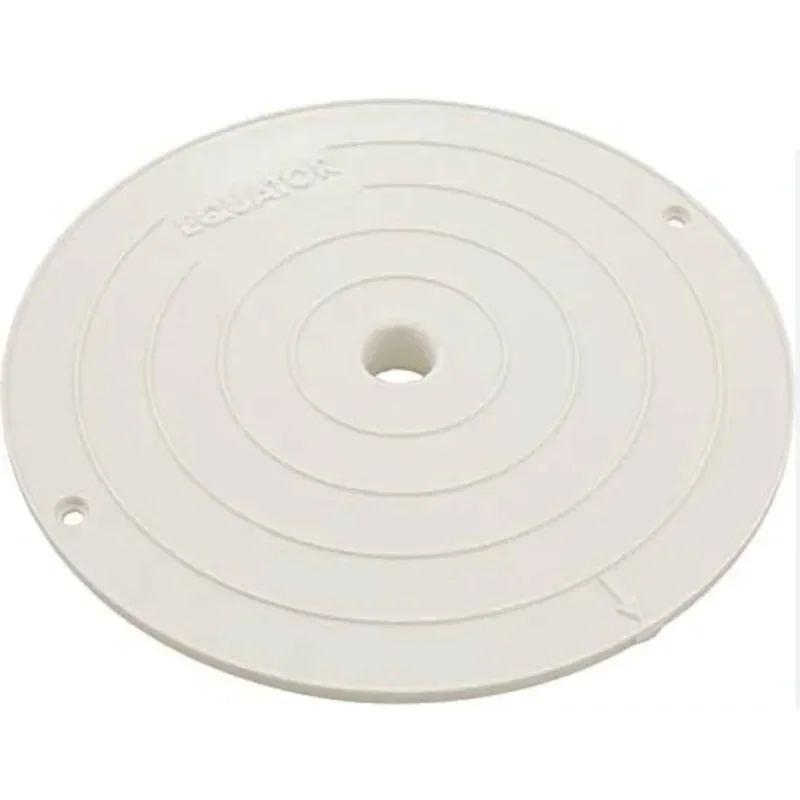 Couvercle rond blanc pour piscine, accessoire d'entretien avec trou central