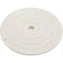 Couvercle rond blanc pour piscine, accessoire d'entretien avec trou central