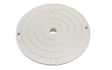 Couvercle rond blanc pour pièce de piscine, plastique, avec trou central et rainures concentriques