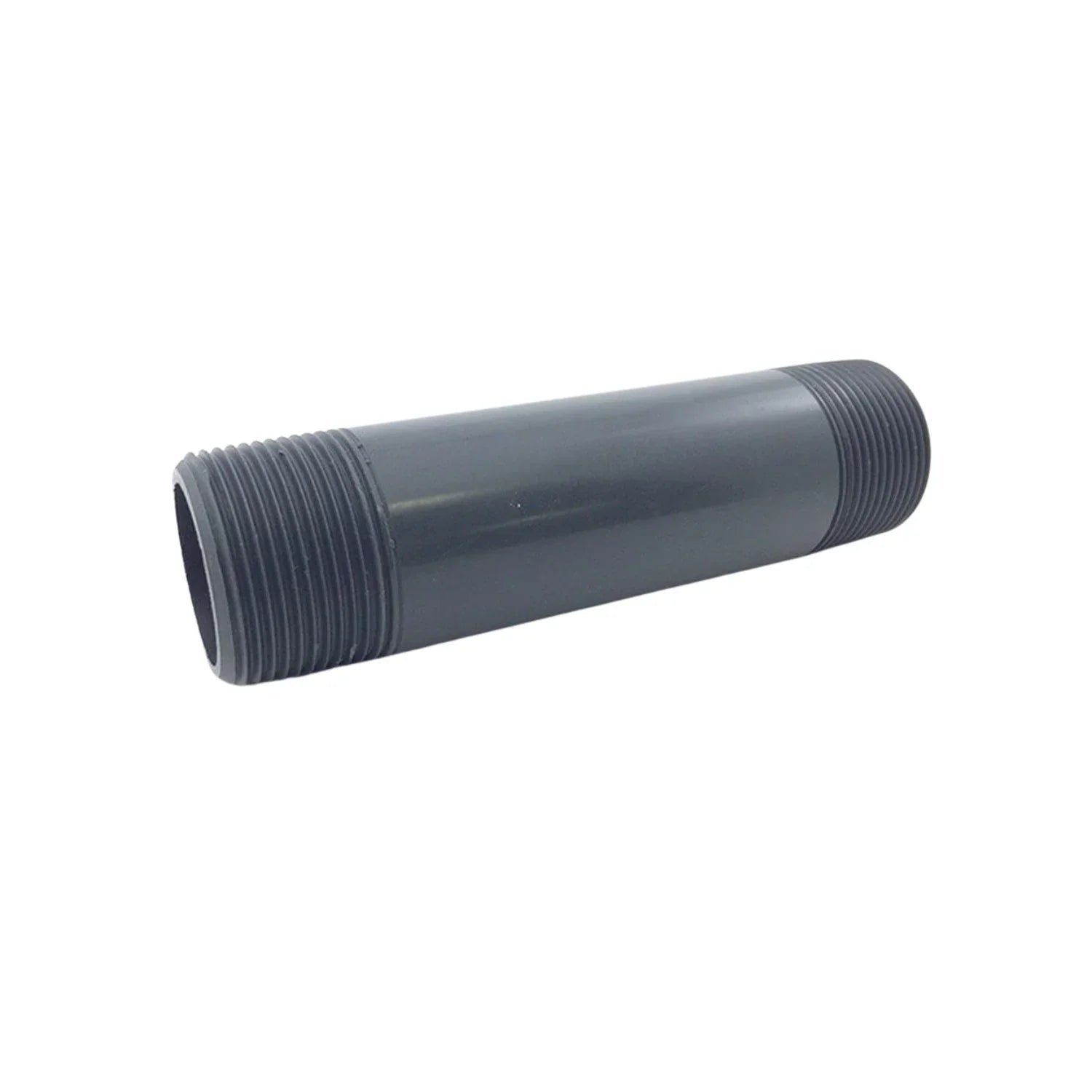 Raccord gris PVC fileté des deux côtés pour plomberie piscine, installation facile