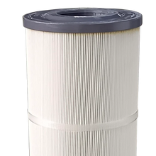 Cartouche de filtre plissée pour piscine, cylindre blanc avec extrémité grise