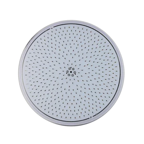 Projecteur LED rond pour piscine, finition inox, éclairage sous-marin moderne