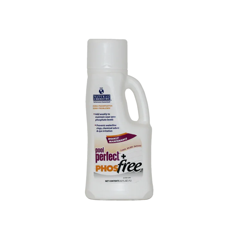 Bouteille de traitement piscine Pool Perfect + PHOSfree, entretien anti-phosphates, 1L.