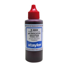 Flacon de solution indicatrice de pH rouge phénol pour test d'eau de piscine, 60 mL.