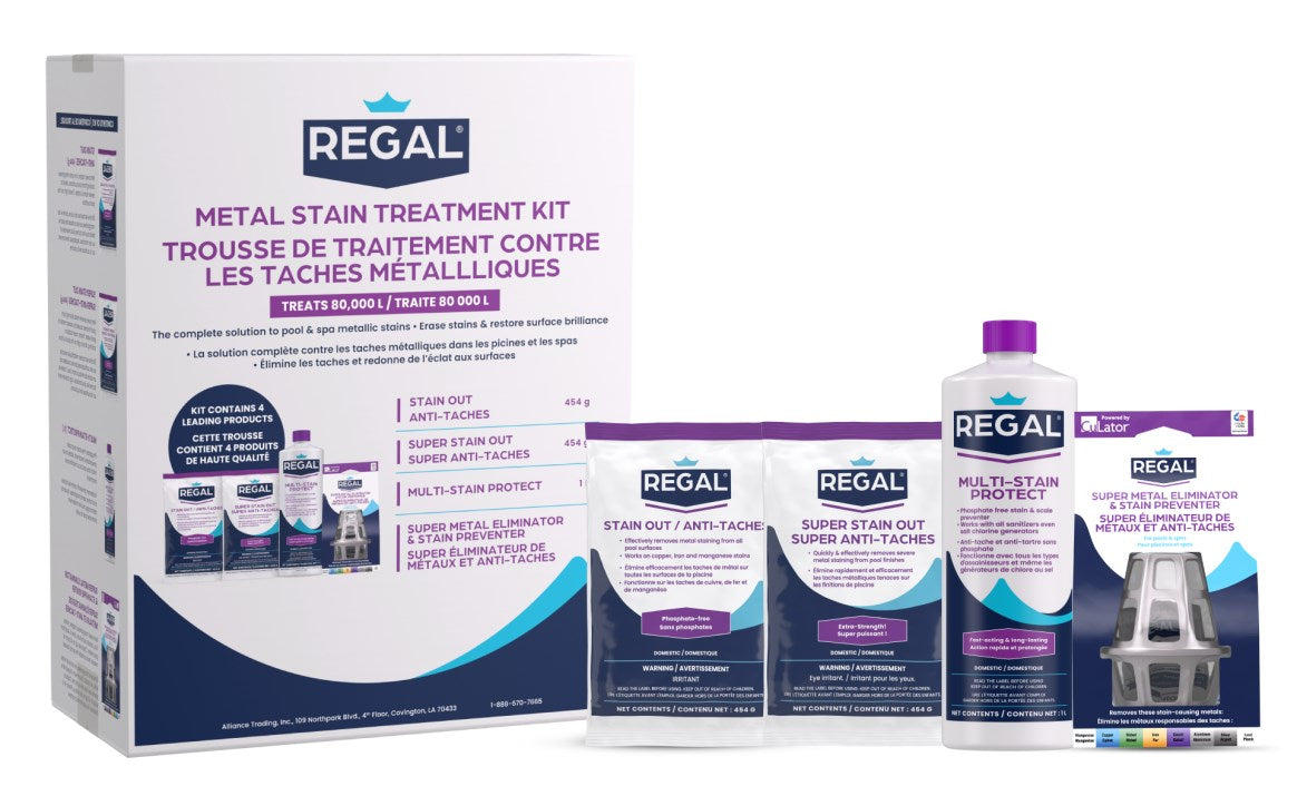 Regal Trousse de traitement contre les taches métalliques pour piscine