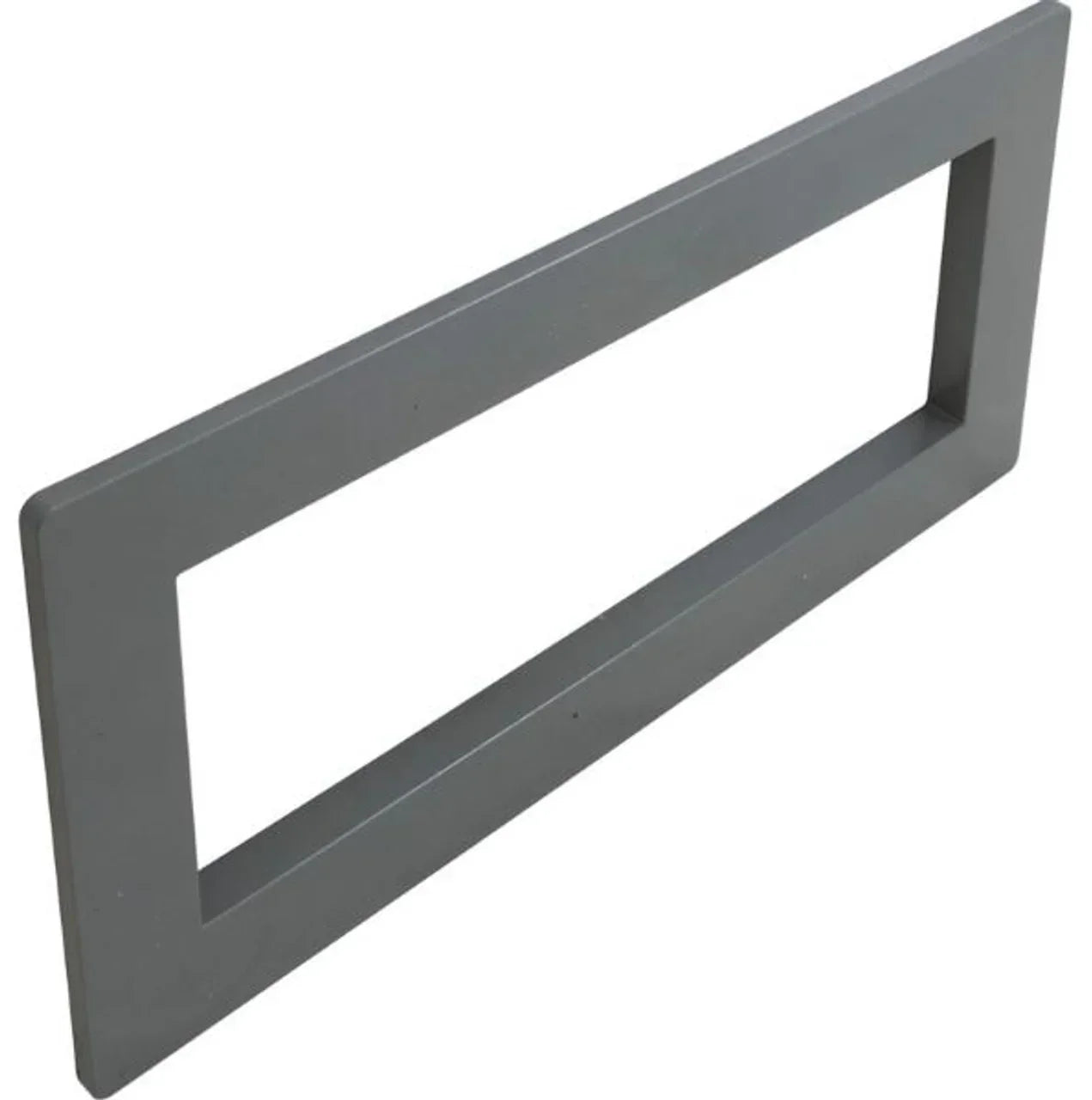 Cadre rectangulaire gris pour équipement de piscine, accessoire de finition.