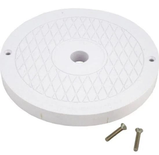 Couvercle de drain de piscine rond blanc avec vis, accessoire pour entretien piscine