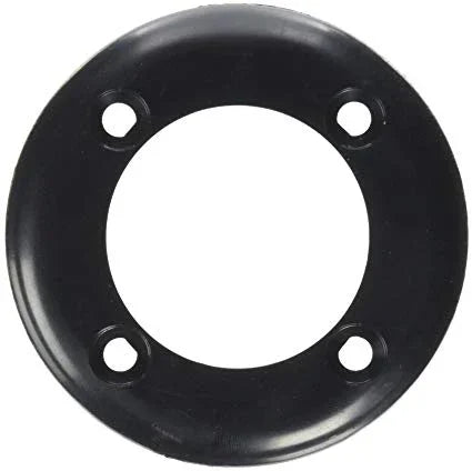 Bride de fixation ronde noire avec quatre trous, accessoire pour piscine.