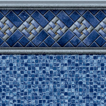 Toile de piscine creusé motif Milan Lazuli