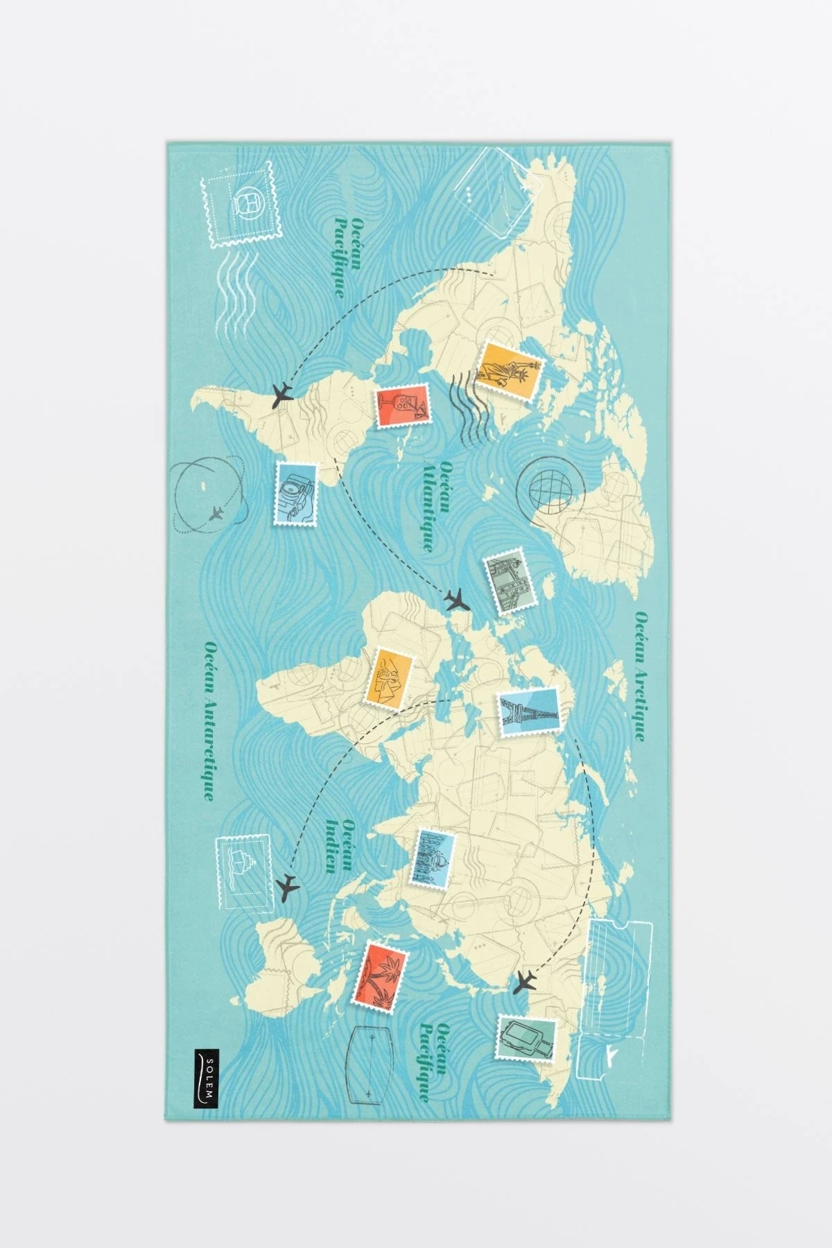 Serviette de plage Solem  Autour du monde | XL