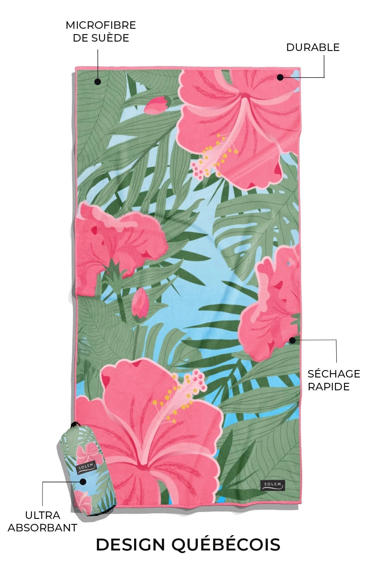 Flowers of the Islands Beach Towel | XL