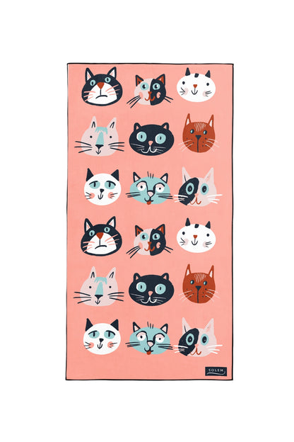 The Happy Cat Beach Towel