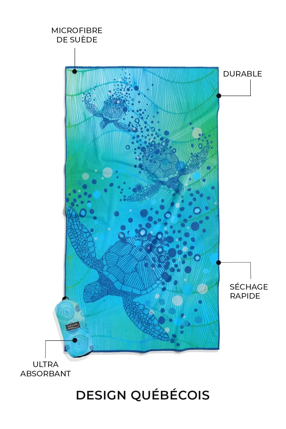 Sea Turtle Beach Towel | XL