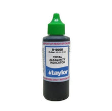 Flacon d’indicateur d’alcalinité pour test d’eau de piscine, bouchon vert.