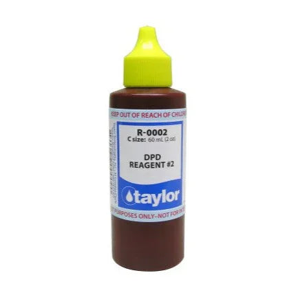 Flacon de réactif DPD R-0002 pour test de qualité d'eau de piscine, 60 mL, bouchon jaune