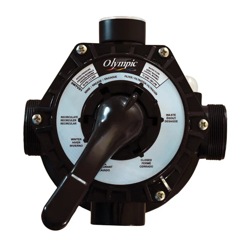 OLYMPIC VALVE 6 POSITIONS MULTI-PORT 2'' - 6WTV02-NA-BU - Piscines Geyser