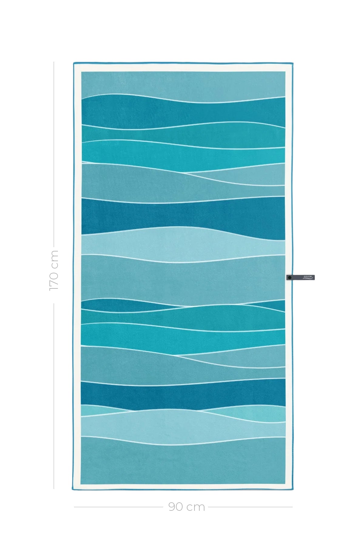 XL Azure Beach Towel – Solem Suede Microfiber | Sand-proof, quick-drying