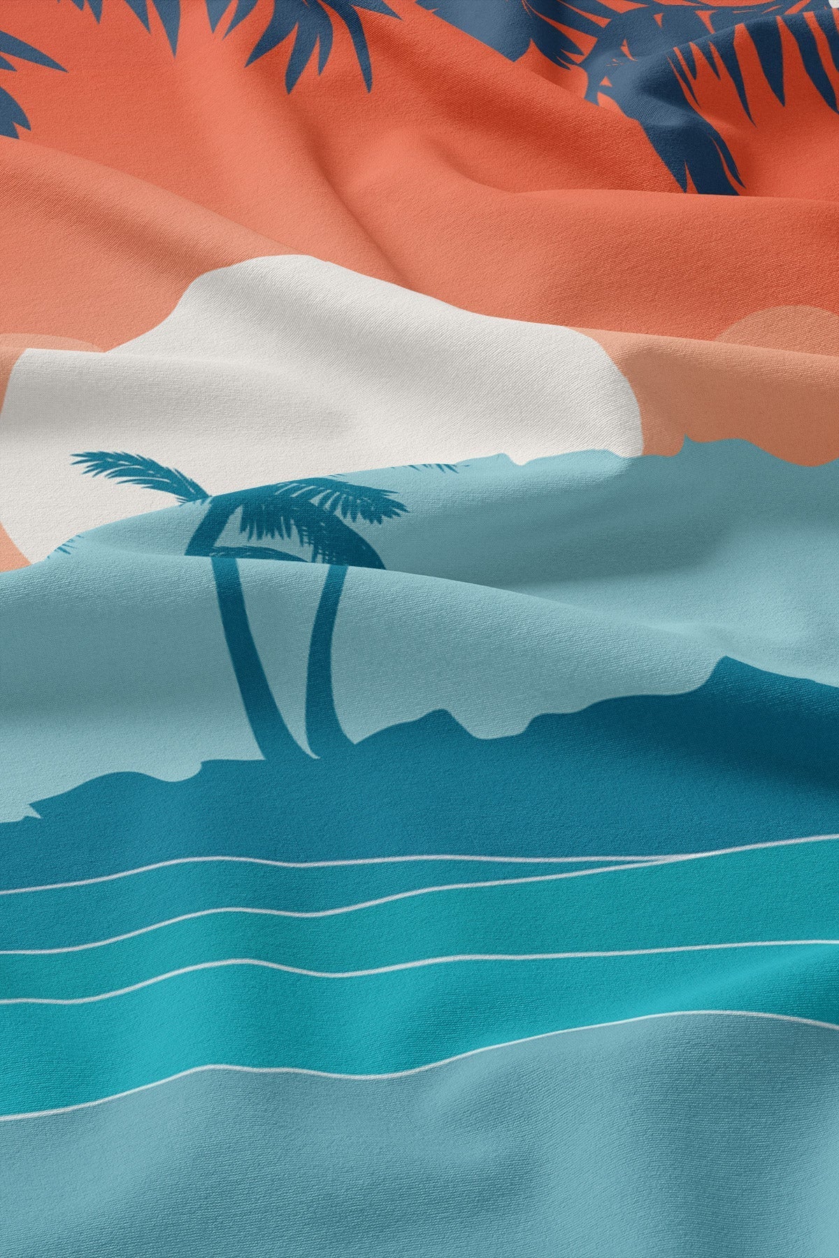 XL Azure Beach Towel – Solem Suede Microfiber | Sand-proof, quick-drying