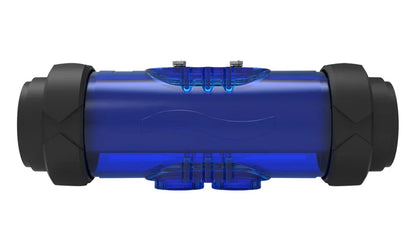 Cellule d’électrolyseur au sel bleue, accessoire pour piscine, vue de face