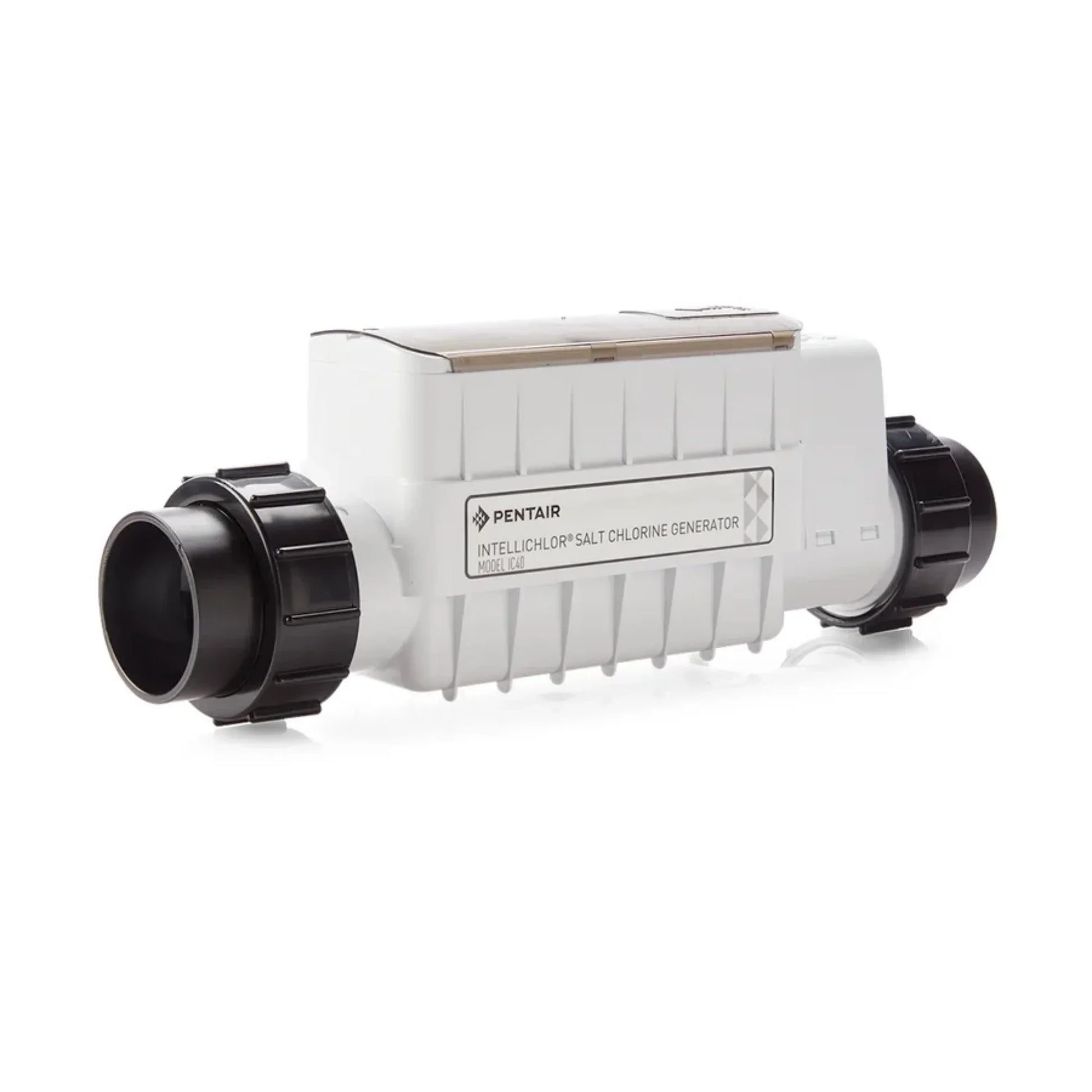 Électrolyseur au sel pour piscine, générateur de chlore blanc avec raccords noirs