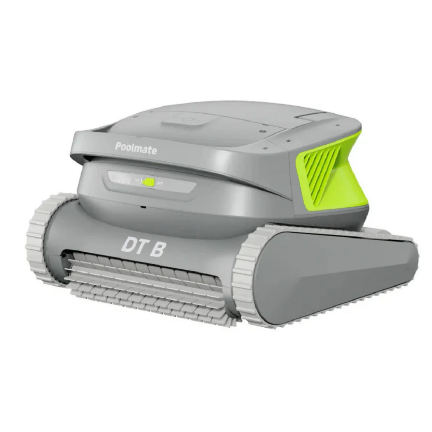 Robot nettoyeur de piscine gris et vert Poolmate DT B pour entretien automatique de bassins