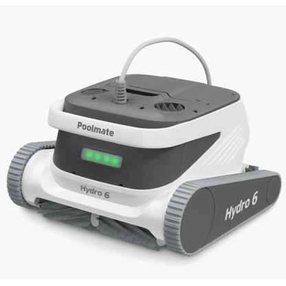 Robot nettoyeur de piscine Hydro 6 Poolmate, compact, sur chenilles, avec voyants lumineux