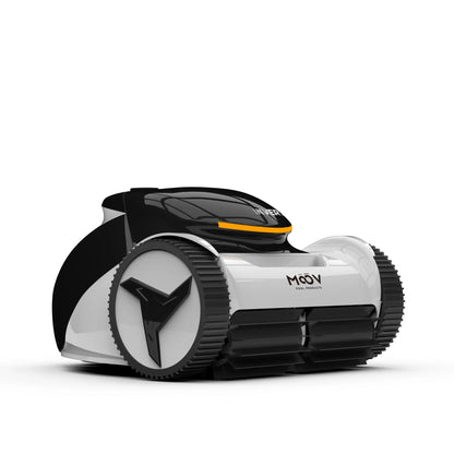 Robot nettoyeur de piscine moderne MOOV pour entretien piscines, design compact et roues larges
