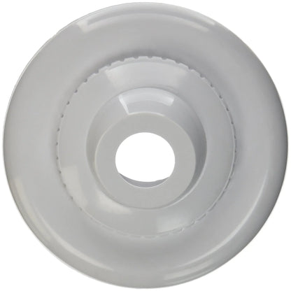 Buse de refoulement piscine blanche en plastique, vue de dessus, accessoire bassin