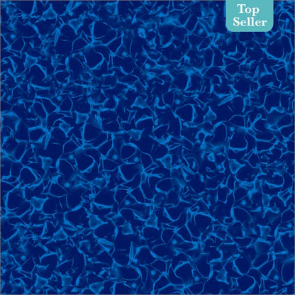 Motif de liner de piscine bleu foncé effet eau, idéal pour revêtement de piscine.
